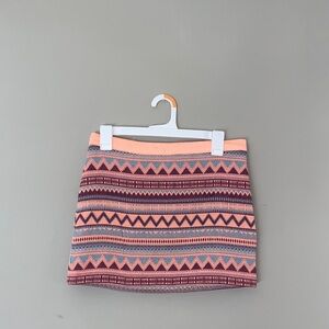 Vestique Vibrant Pink and Gray Mini Skirt